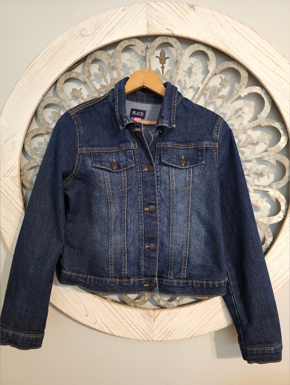 The Children's Place Dark Blue Denim Jacket for Girls